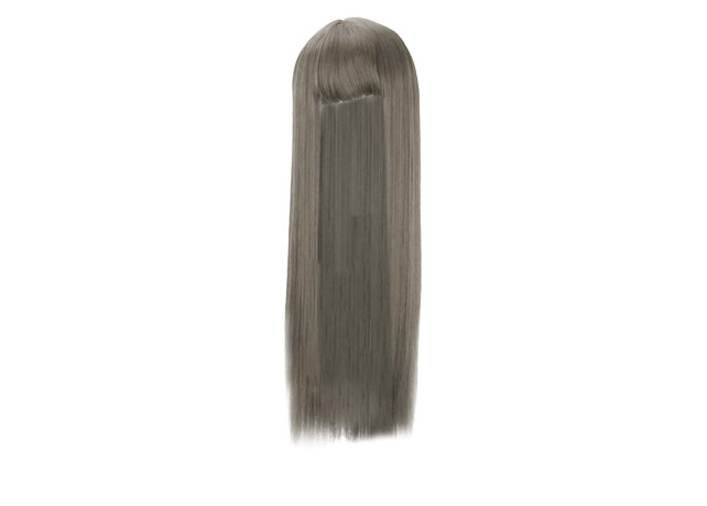 Peruca partiala cu breton blond gri